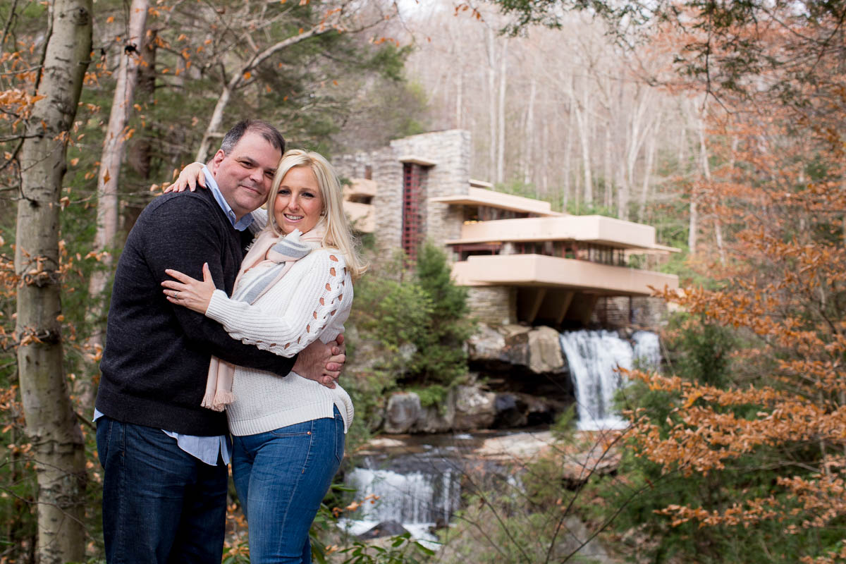engagement session at Fallingwater