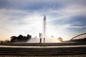 Pittsburgh engagement session at Point State Park