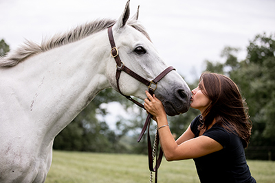 portrait of a woman with horse