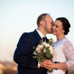 wedding portrait of bride and groom